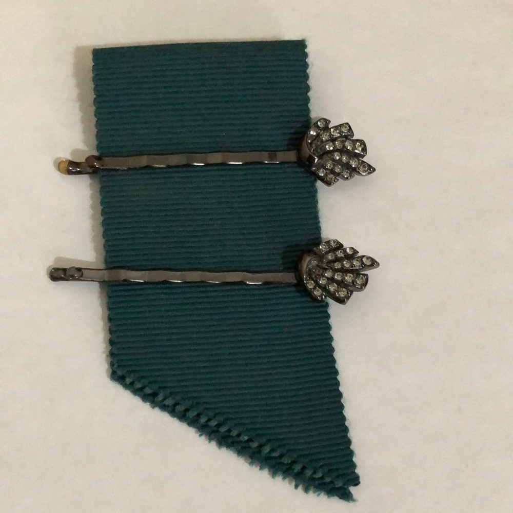 Banana Republic Black Diamond Leaf Hairpins